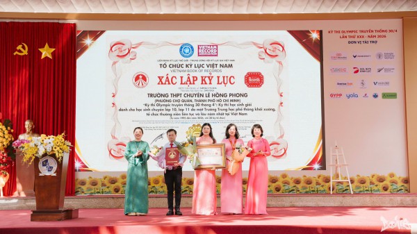 Một kỳ thi tại TP.HCM có lịch sử 30 năm được xác lập kỷ lục Việt Nam Một kỳ thi tại TP.HCM có lịch sử 30 năm được xác lập kỷ lục Việt Nam