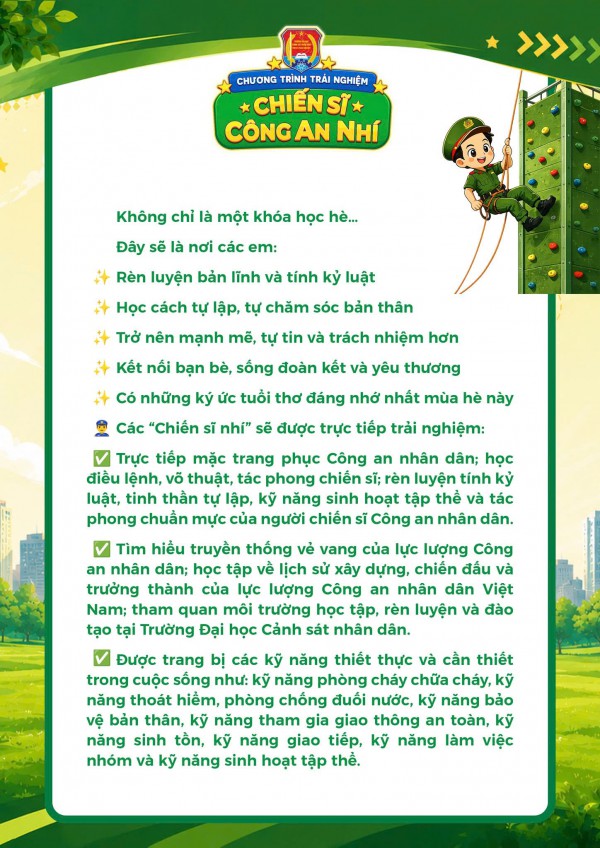 Một tuần làm 'Chiến sĩ Công an nhí', trẻ em học được gì?
