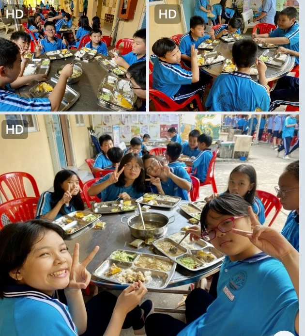 Ngồi nhà, phụ huynh vẫn thấy hình ảnh con ăn bán trú gồm những món gì