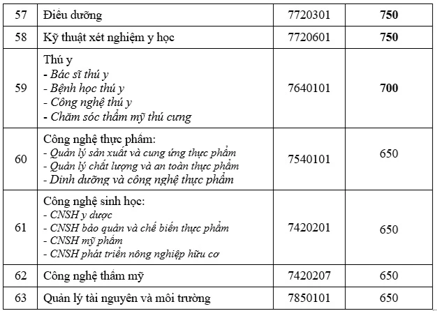 Nhiều ngành học trường ngoài công lập có điểm chuẩn đánh giá năng lực từ 600-700