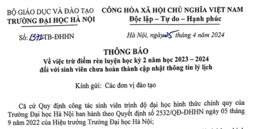 Nhiều sinh viên bị trừ điểm rèn luyện vì đăng ký giấy tờ nhưng không đến nhận