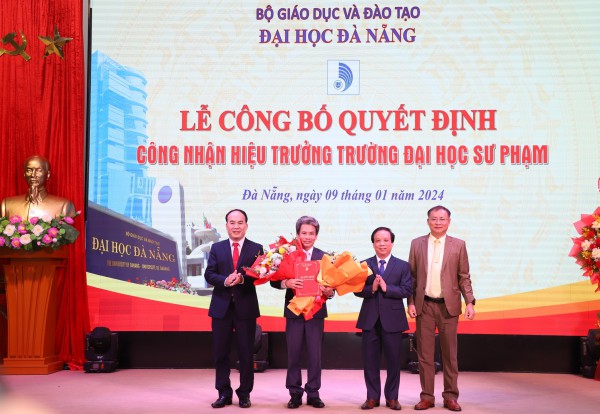 PGS-TS Võ Văn Minh giữ chức Hiệu trưởng Trường ĐH Sư phạm-ĐH Đà Nẵng