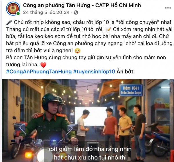 Phường vận động dừng hát karaoke để học sinh ôn thi lớp 10