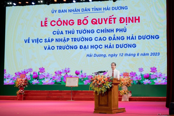 Sáp nhập Trường cao đẳng Hải Dương vào Trường đại học Hải Dương