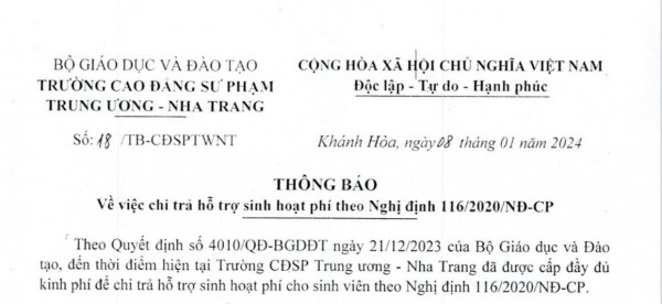 Sinh viên một trường sư phạm được nhận sinh hoạt phí cao nhất gần 40 triệu đồng/người