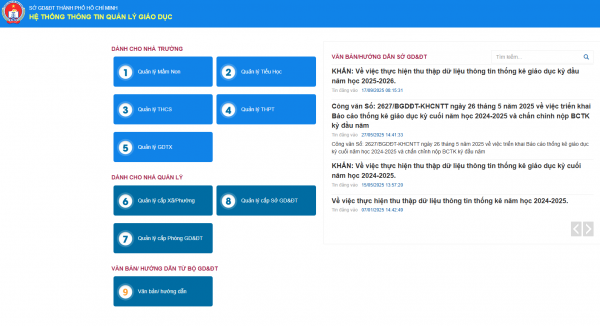Sở GD-ĐT TP.HCM cảnh báo có doanh nghiệp mạo danh triển khai phần mềm dữ liệu