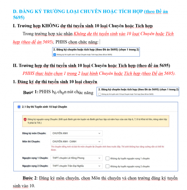 Sở GD-ĐT TP.HCM hướng dẫn đăng ký nguyện vọng lớp 10 chính xác