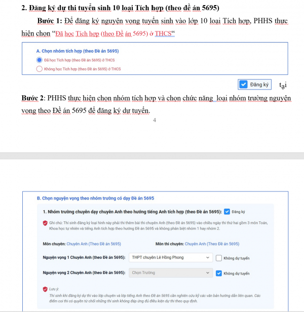 Sở GD-ĐT TP.HCM hướng dẫn đăng ký nguyện vọng lớp 10 chính xác