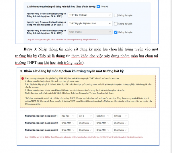 Sở GD-ĐT TP.HCM hướng dẫn đăng ký nguyện vọng lớp 10 chính xác