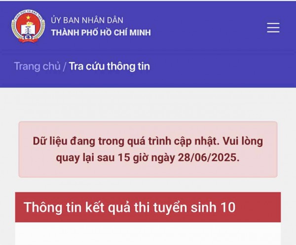 TP.HCM: Xác nhận nhập học lớp 10 trực tuyến từ 15 giờ ngày 28.6 TP.HCM: Xác nhận nhập học lớp 10 trực tuyến từ 15 giờ ngày 28.6