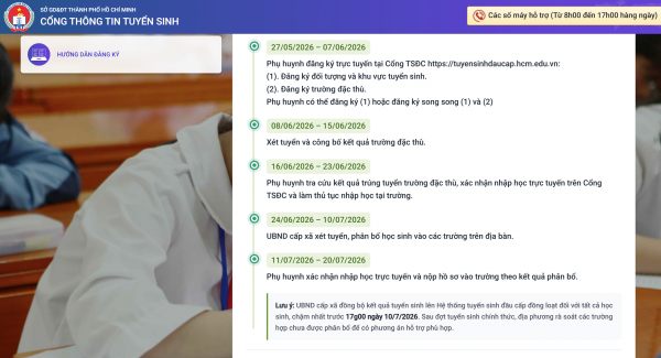 TP.HCM bắt đầu công bố kết quả tuyển sinh đầu cấp, trường đặc thù