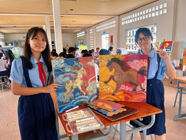 Tết Bính Ngọ: Độc đáo ngựa trong tranh của học sinh TP.HCM