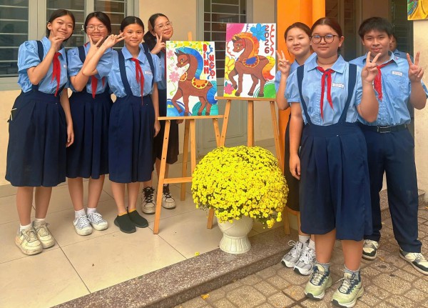 Tết Bính Ngọ: Độc đáo ngựa trong tranh của học sinh TP.HCM