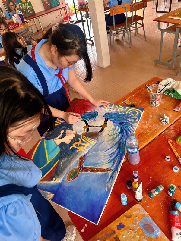 Tết Bính Ngọ: Độc đáo ngựa trong tranh của học sinh TP.HCM