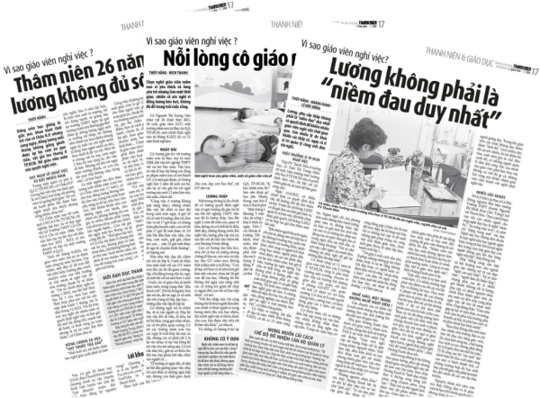 Thanh Niên kiên trì với vấn đề lương nhà giáo