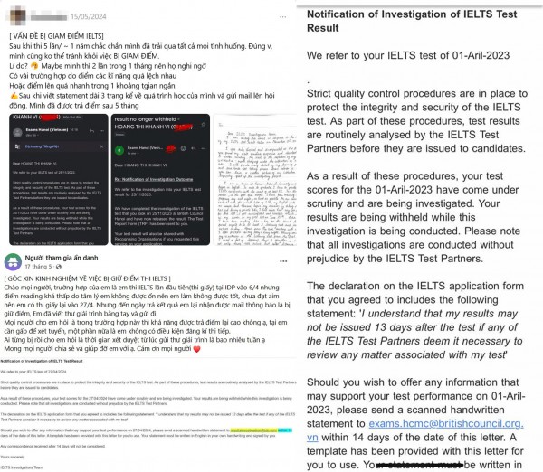 Thí sinh bỏ du học, mất 14 triệu vì bị 'giam' điểm thi IELTS gần 2 tháng
