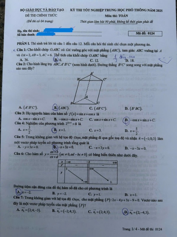 Thí sinh sốc vì đề toán thi tốt nghiệp THPT ‘đọc vô không biết làm’ Thí sinh sốc vì đề toán thi tốt nghiệp THPT ‘đọc vô không biết làm’