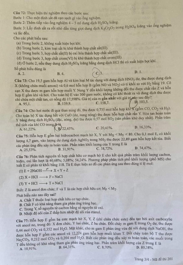 Thi tốt nghiệp THPT 2023: Xem gợi ý giải đề thi môn hóa học tại đây