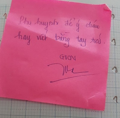 Tranh luan ve viec co giao tat tre vi viet bang tay trai hinh anh 1 