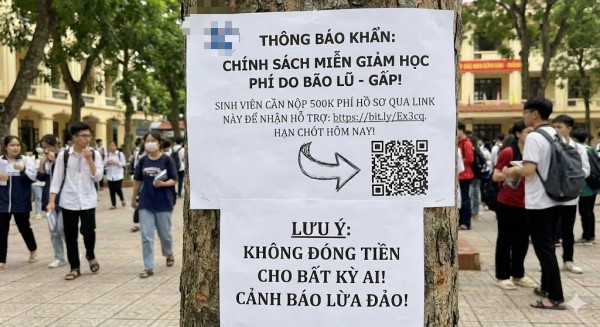 Trường ĐH phát cảnh báo khẩn cấp về chiêu lừa đảo giảm học phí do bão lũ