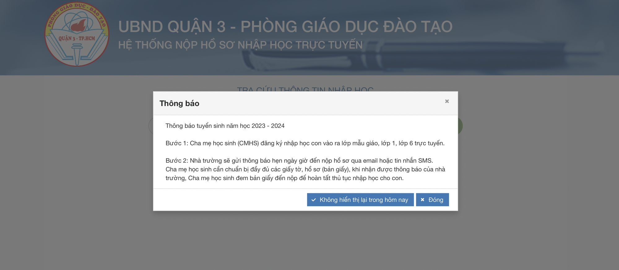 Tuyển sinh lớp 1: Có quận Tuyển sinh lớp 1: Có quận