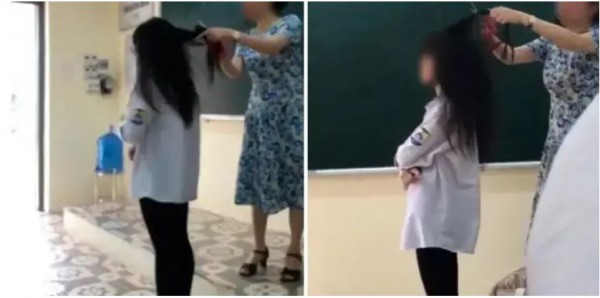 Vụ clip cô giáo cắt tóc nữ sinh: Cô trò ôm nhau cùng nói lời xin lỗi