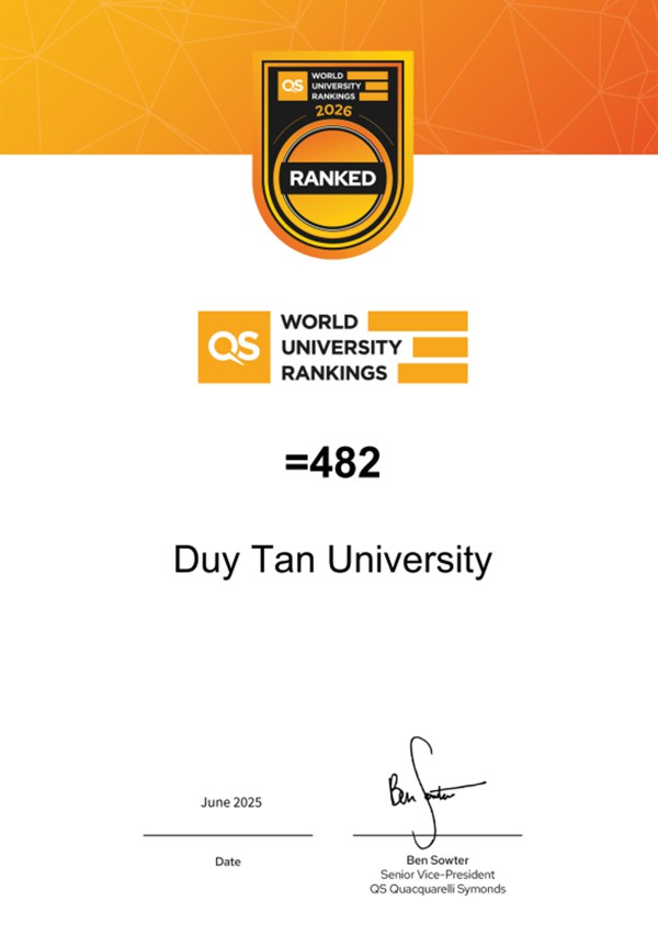 ĐH Duy Tân tiếp tục trong Top 500 thế giới trên Bảng QS World University Rankings 2026 ĐH Duy Tân tiếp tục trong Top 500 thế giới trên Bảng QS World University Rankings 2026