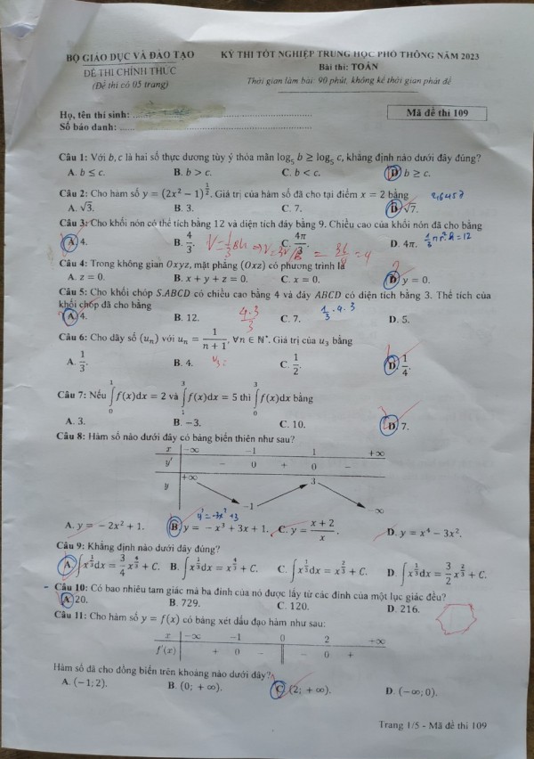 Đề toán năm nay khó hơn đề thi minh họa và đề thi năm ngoái