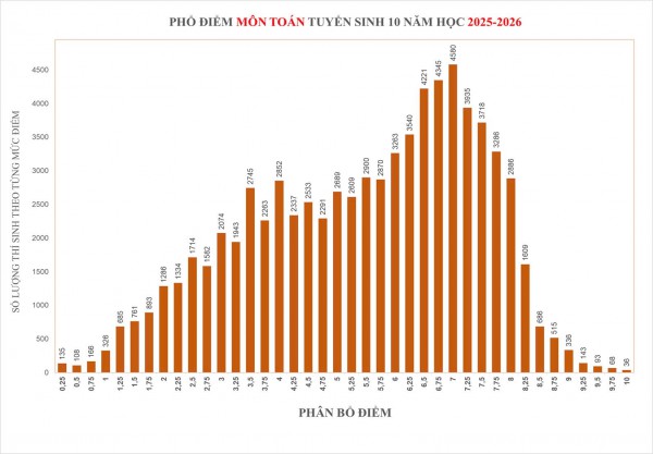 Điểm thi lớp 10 của TP.HCM: Môn toán có 36 thí sinh đạt điểm 10 Điểm thi lớp 10 của TP.HCM: Môn toán có 36 thí sinh đạt điểm 10