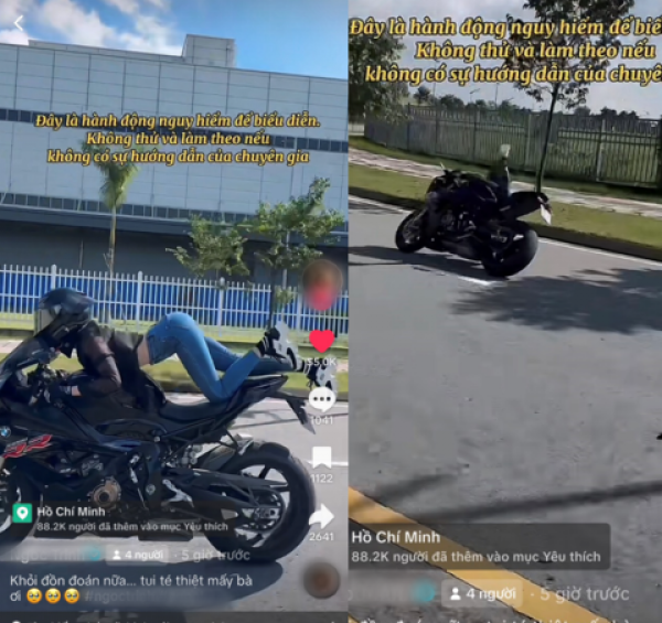 CSGT lập biên bản vi phạm nhiều lỗi đối với Ngọc Trinh, tạm giữ 2 xe môtô phân khối lớn