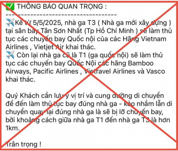 Chưa có thông tin chính thức về việc khai thác nhà ga T3 - Tân Sơn Nhất