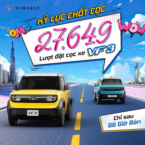 Kỷ lục chốt đơn VinFast VF 3 và chiến lược kinh doanh có 1-0-2 của hãng xe Việt