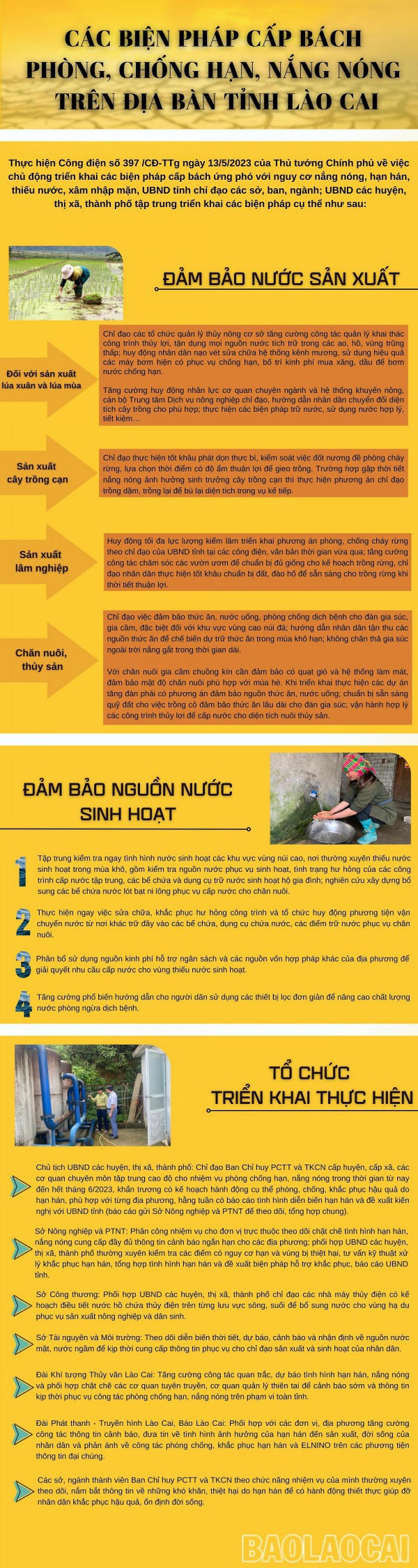 Lào Cai ban hành các biện pháp cấp bách phòng chống hạn, nắng nóng