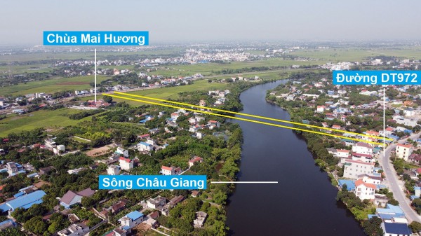Toàn cảnh vị trí quy hoạch xây cầu vượt sông Châu Giang nối Nam Định - Hà Nam