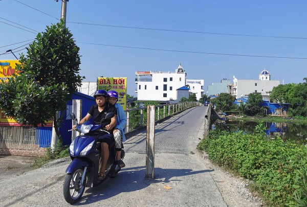 Toàn cảnh vị trí quy hoạch xây cầu vượt sông Châu Giang nối Nam Định - Hà Nam