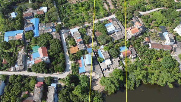 Toàn cảnh vị trí quy hoạch xây cầu vượt sông Châu Giang nối Nam Định - Hà Nam