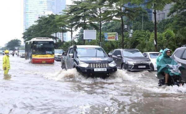 Cảnh báo ngập lụt khu vực nội thành Hà Nội