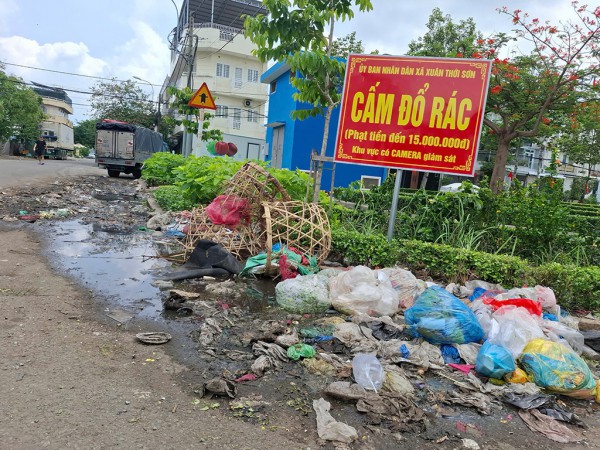 Đổ rác dưới biển cấm
