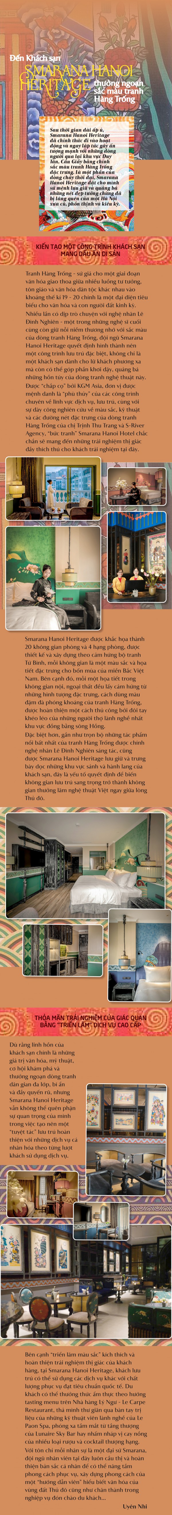 Đến Khách sạn Smarana Hanoi Heritage thưởng ngoạn sắc màu tranh Hàng Trống