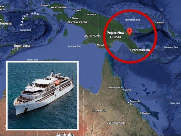 Du thuyền hạng sang mắc cạn ngoài khơi bờ biển