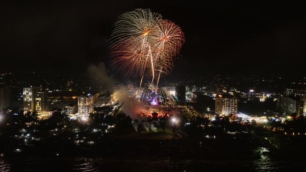 Mãn nhãn màn pháo hoa trên bầu trời Sầm Sơn Mãn nhãn màn pháo hoa trên bầu trời Sầm Sơn