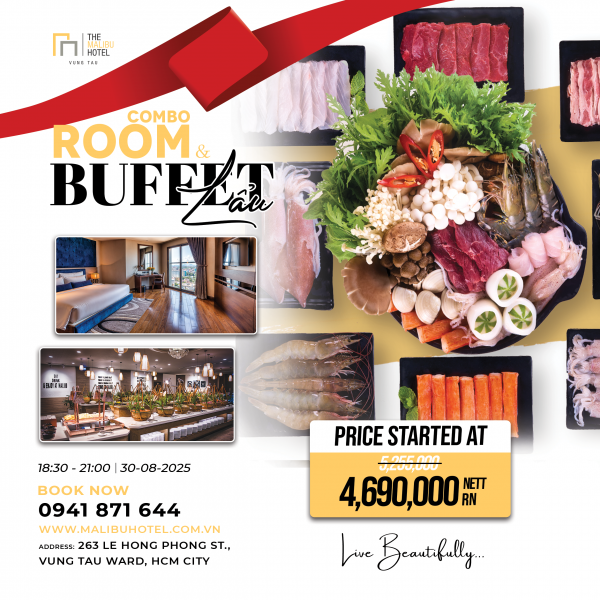 Tận hưởng kỳ nghỉ lễ 2.9 đẳng cấp tại Malibu Hotel Vũng Tàu