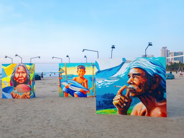 Đẹp ngỡ ngàng không gian nghệ thuật trên bãi biển Đà Nẵng