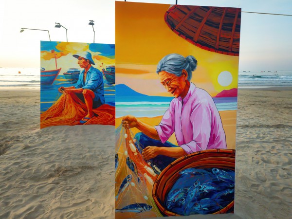 Đẹp ngỡ ngàng không gian nghệ thuật trên bãi biển Đà Nẵng