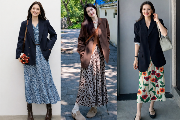 Blazer phối váy hoa nhí “gây sốt” mùa xuân 2026