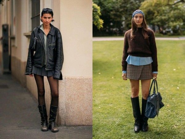 Cách phối boots đen giúp 