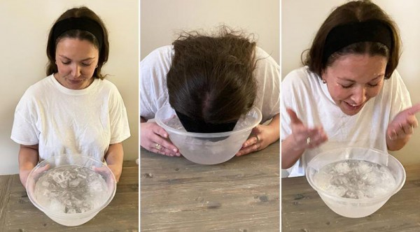 Ngâm mặt trong nước đá để se khít lỗ chân lông có an toàn cho da?