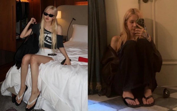 Rosé, Jennie lăng xê dép xỏ ngón thành xu hướng mùa thu