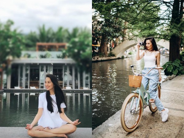 Sao Việt khỏe đẹp: Hiền Thục tập yoga, đạp xe giữ dáng