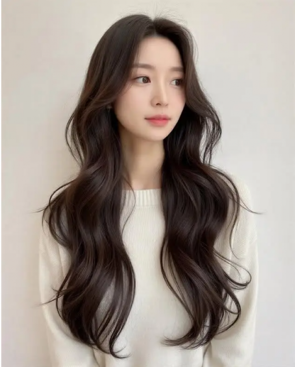 Tóc dài gợn sóng kiểu Hàn Quốc: lựa chọn tạo phong cách cho nhiều độ tuổi